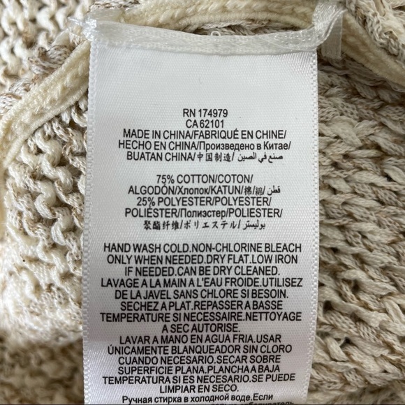 BCBGMaxAzira mixed stitch off white sweater, NWT, XXS - Picture 8 of 8